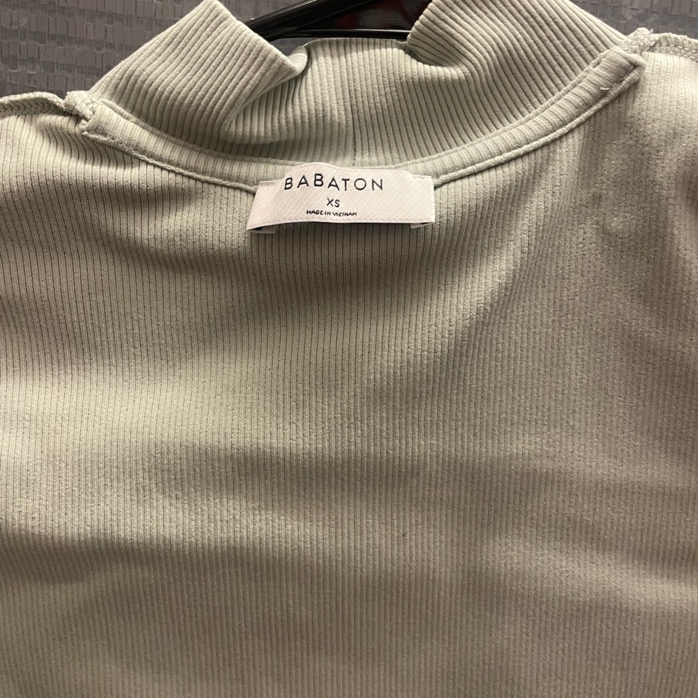 Babaton Cream Ribbed Crop Top - Picture 3 of 3